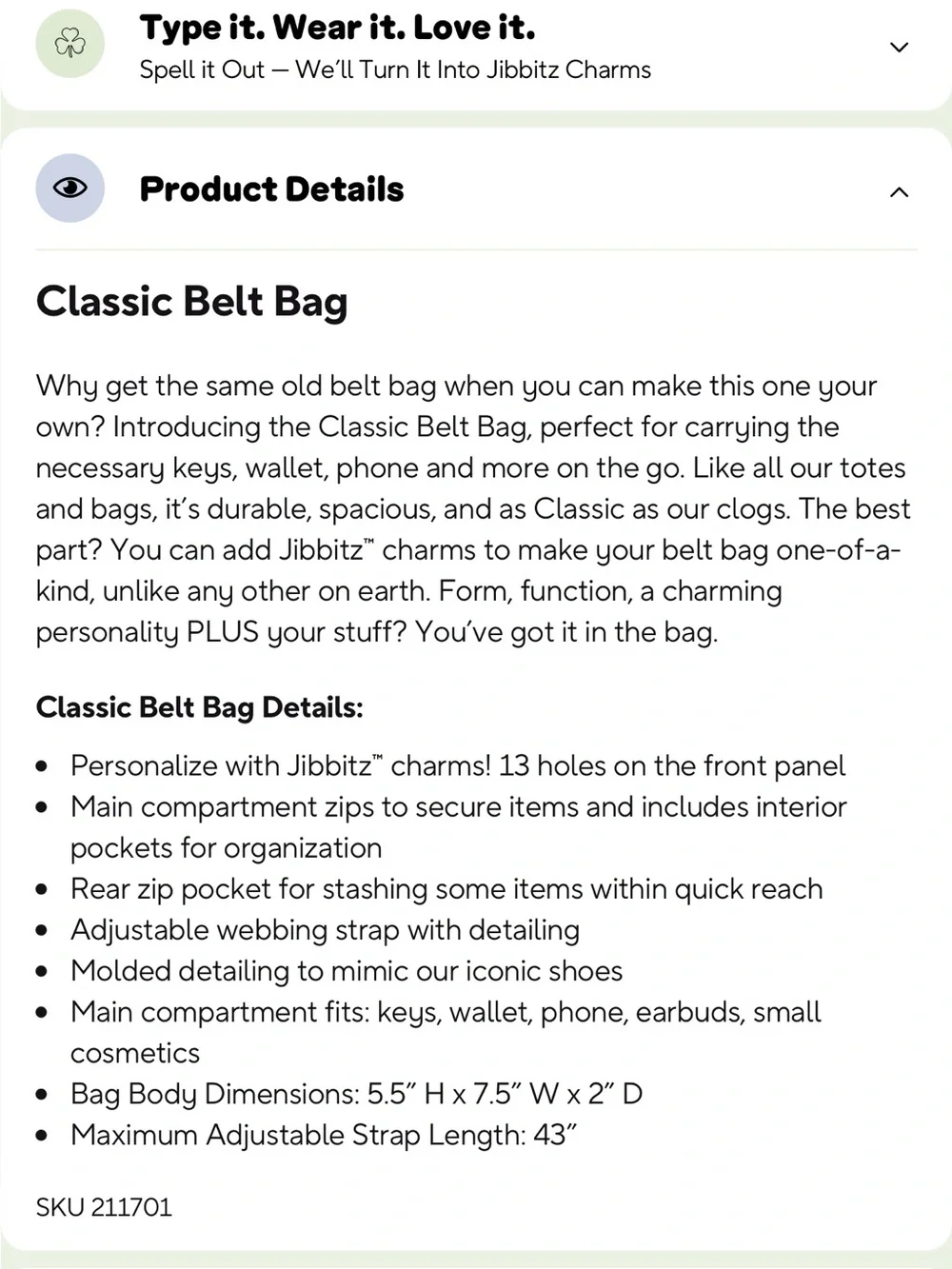 Crocs Classic Belt Bag in Pink Milk